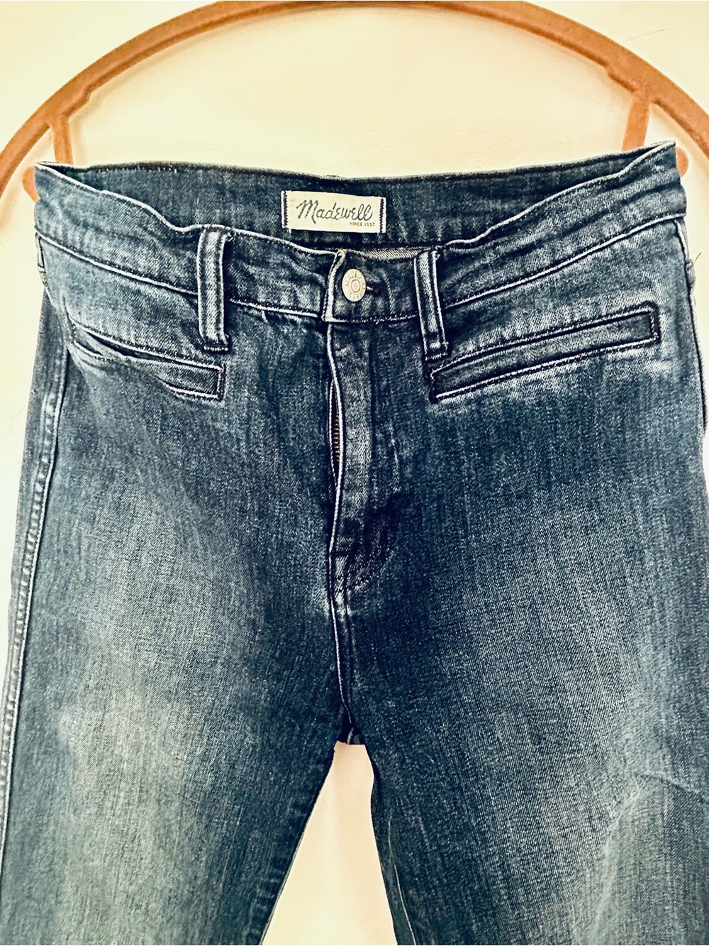 👖 Vintage Madewell Flea Market Flare True Indigo Denim Jeans - Picture 4 of 10